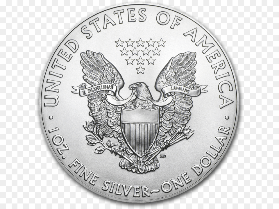 Piece American Eagle Argent, Silver, Animal, Bird, Coin Free Png
