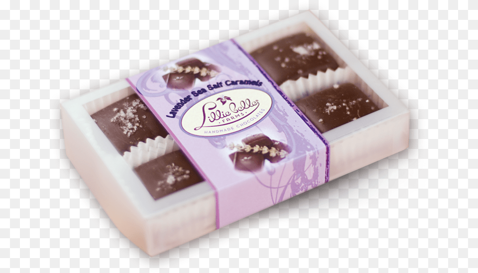 Piece Box Organic Lavender Caramels Honmei Choco, Chocolate, Dessert, Food Free Png