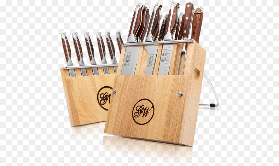 Piece Chef Knife Block Set 6 Steak Knives Included, Cutlery, Spoon Png Image