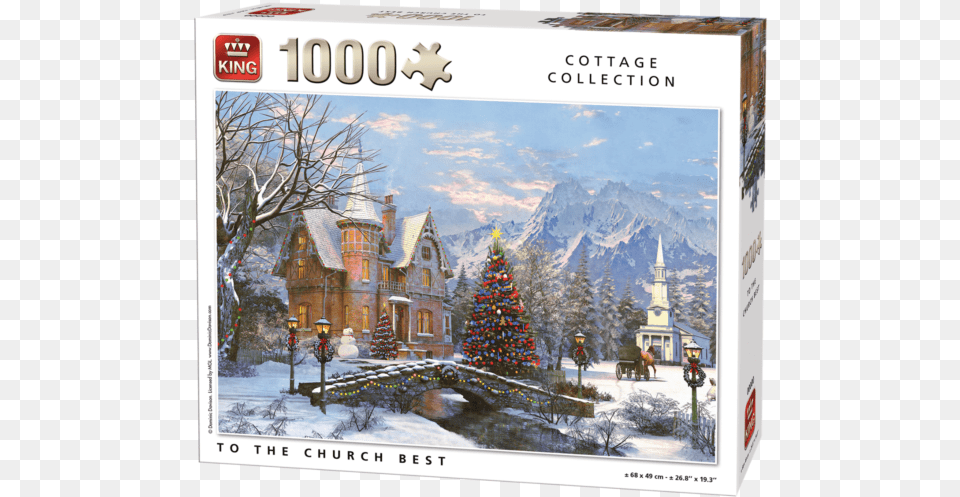 Piece Cottage Jigsaw Puzzle To The Church Best, Fir, Plant, Tree, Christmas Free Transparent Png