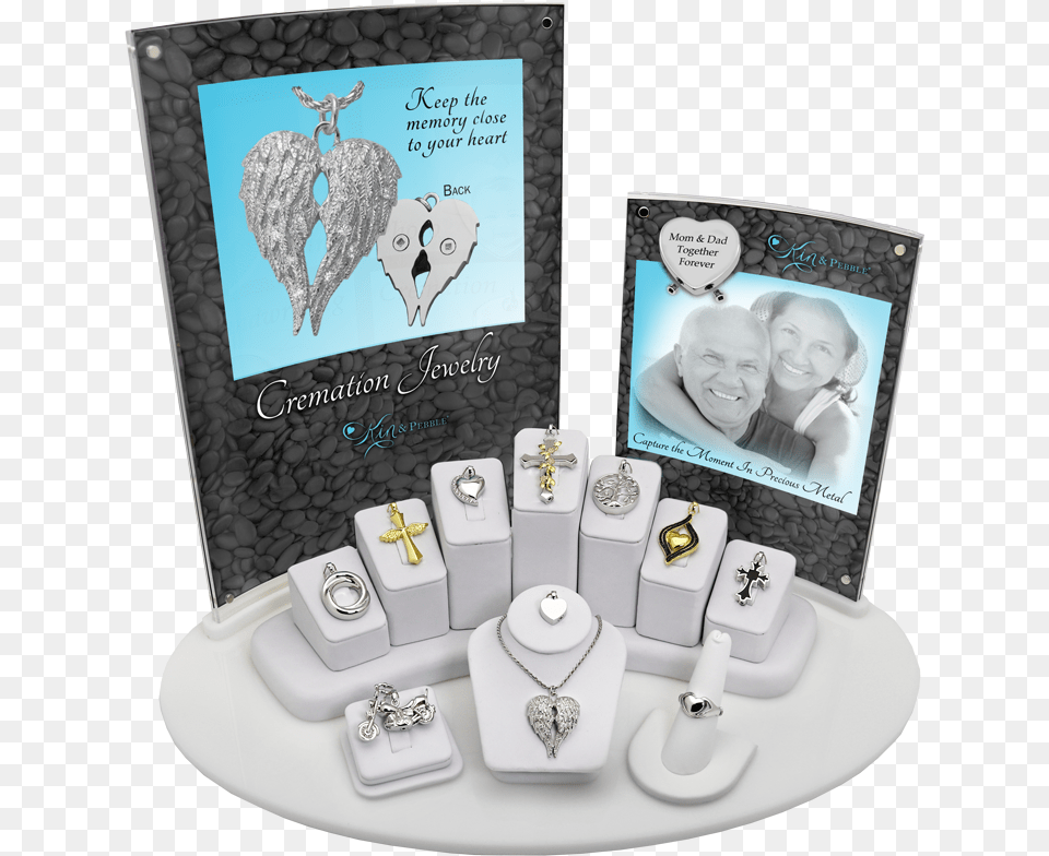 Piece Cremation Jewelry Display With Vertical Signage Sketch, Accessories, Earring, Necklace, Baby Png