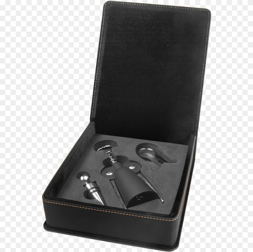 Piece Leatherette Wine Tool Set W Gold Engraving Wallet, Machine, Screw Free Png Download