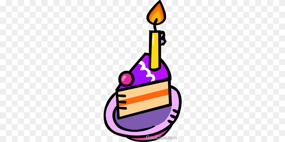 Piece Of Birthday Cake Royalty Vector Clip Art Illustration, Light, Birthday Cake, Cream, Dessert Free Png Download