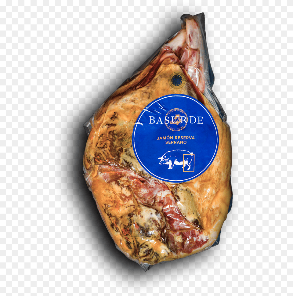 Piece Of Boneless Serrano Ham With A V Shaped Cut Flamiche, Food, Meat, Pork Png Image