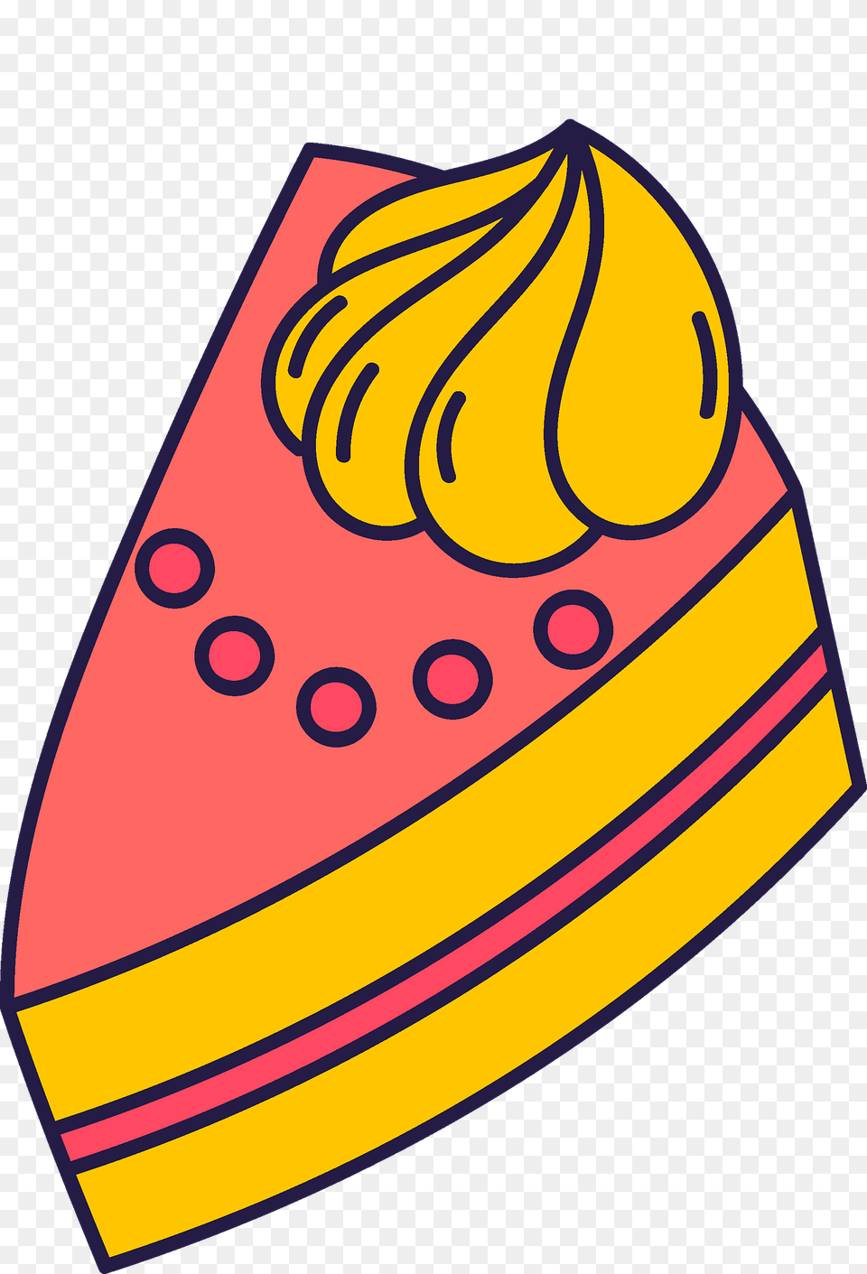 Piece Of Cake Clipart, Cap, Clothing, Hat, Food Png
