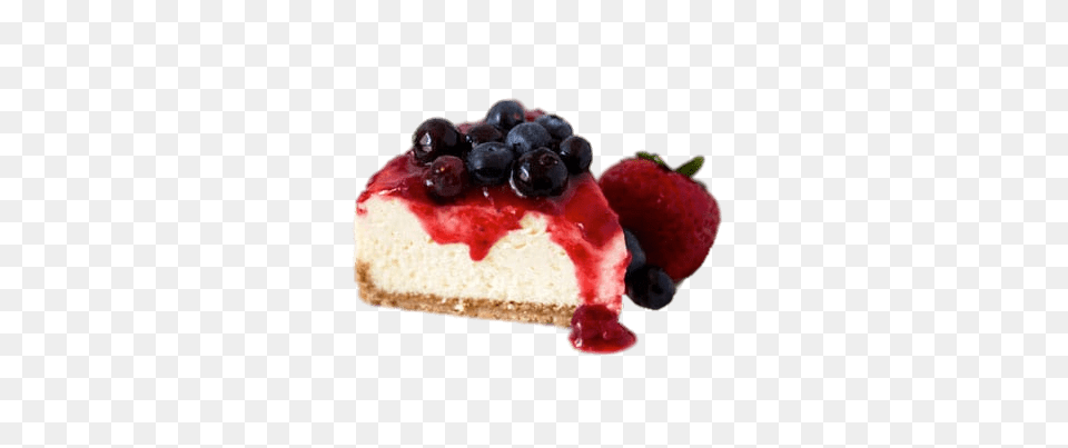 Piece Of Cheesecake With Berries, Berry, Food, Fruit, Plant Free Transparent Png
