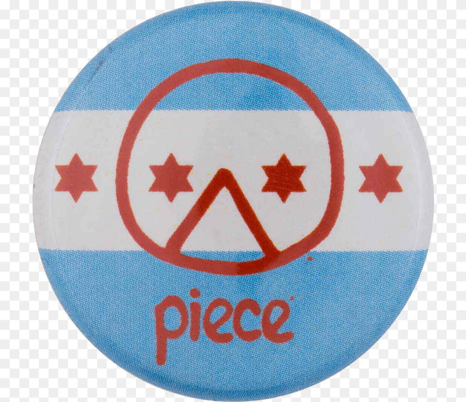 Piece Pizza Chicago Flag Chicago Button Museum Decals 1 72 Israel, Badge, Logo, Symbol, Ball Free Png
