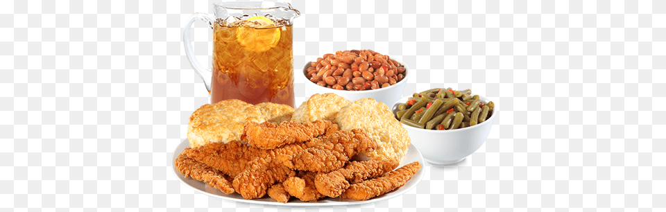 Piece Tailgate Supreme Chicken Biscuits Pinto Beans Fried Food, Fried Chicken, Lunch, Meal, Nuggets Png Image