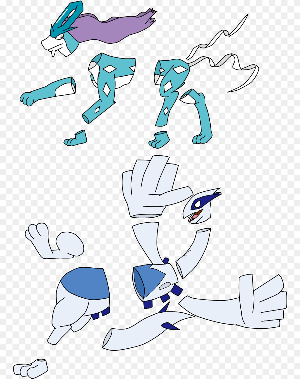 Pieces Of Lugia And Suicune Cartoon, Baby, Person, Art, Face Free Transparent Png