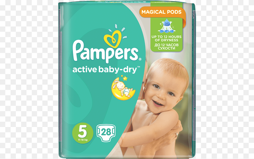 Pieluchy Pampers Active Baby Dry Rozmiar 5 28 Szt Pampers Baby Dry No, Person, Face, Head, Photography Png Image