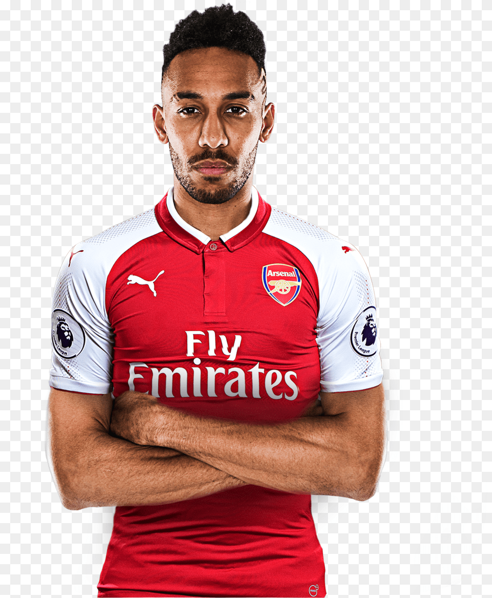 Pierre Emerick Aubameyang Fastest Football Player 2020, Adult, Shirt, Person, Man Png Image