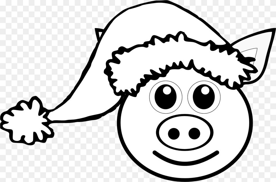 Pig, Stencil, Baby, Person, Face Free Png Download
