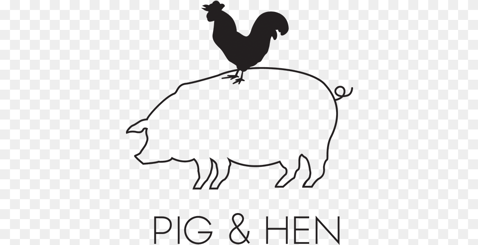 Pig And Hen Sailors Tattoo, Animal, Bird, Chicken, Fowl Free Png