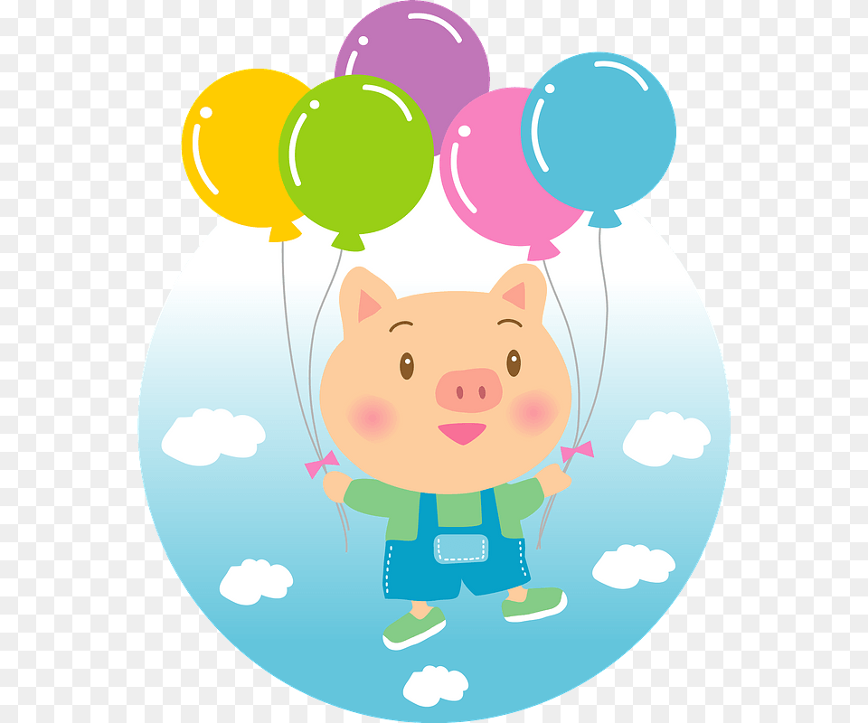 Pig Animal Balloon Clipart Free Transparent Png