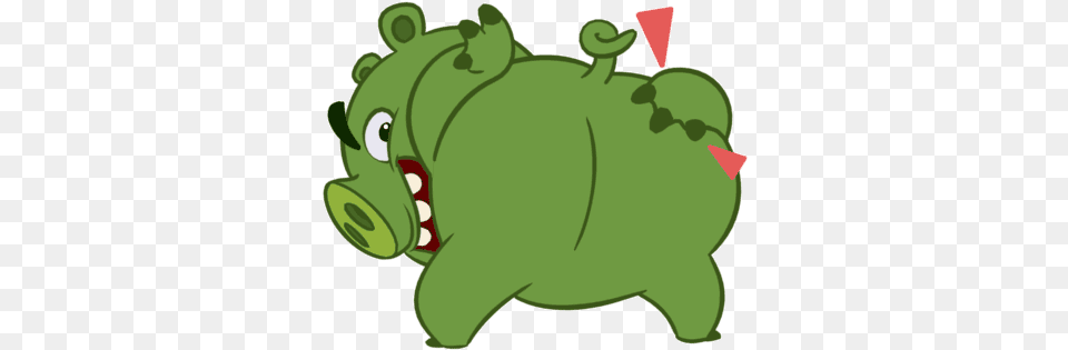 Pig Butt U0026 Clipart Download Ywd Angry Birds Pig Butt, Green, Animal, Bear, Mammal Free Transparent Png