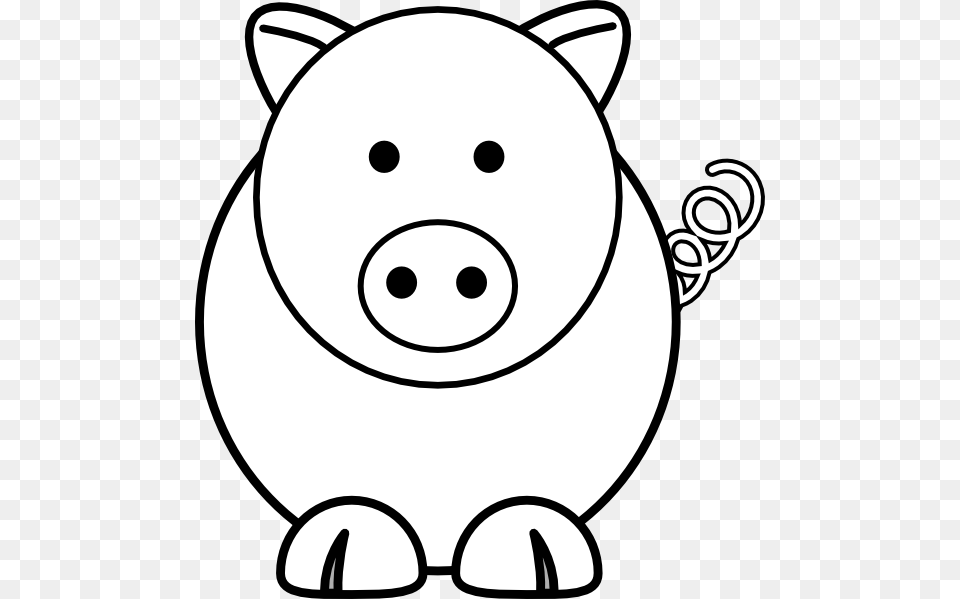 Pig Cartoon Black Background, Piggy Bank Free Png Download