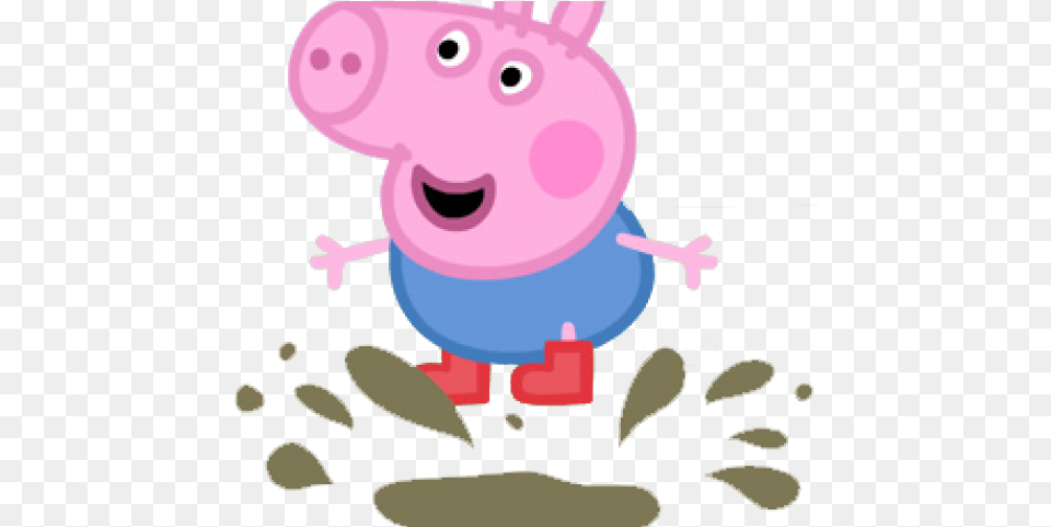 Pig Cartoon Characters Peppa Pig Fondo Transparente, Animal, Nature, Outdoors, Snow Free Png Download
