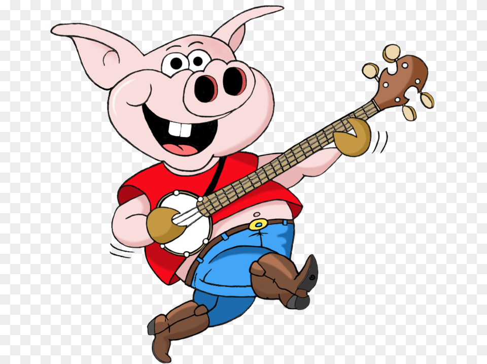 Pig Cartoon Rs Jig Clipart, Baby, Person, Musical Instrument, Guitar Png Image