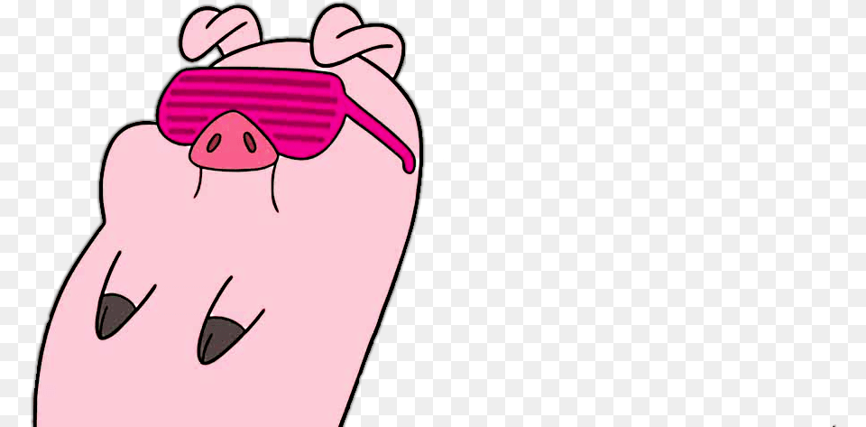 Pig Cartoon Shades Cool Transparent Freetoedit Dibujos De Gravity Falls Pato, Person Png