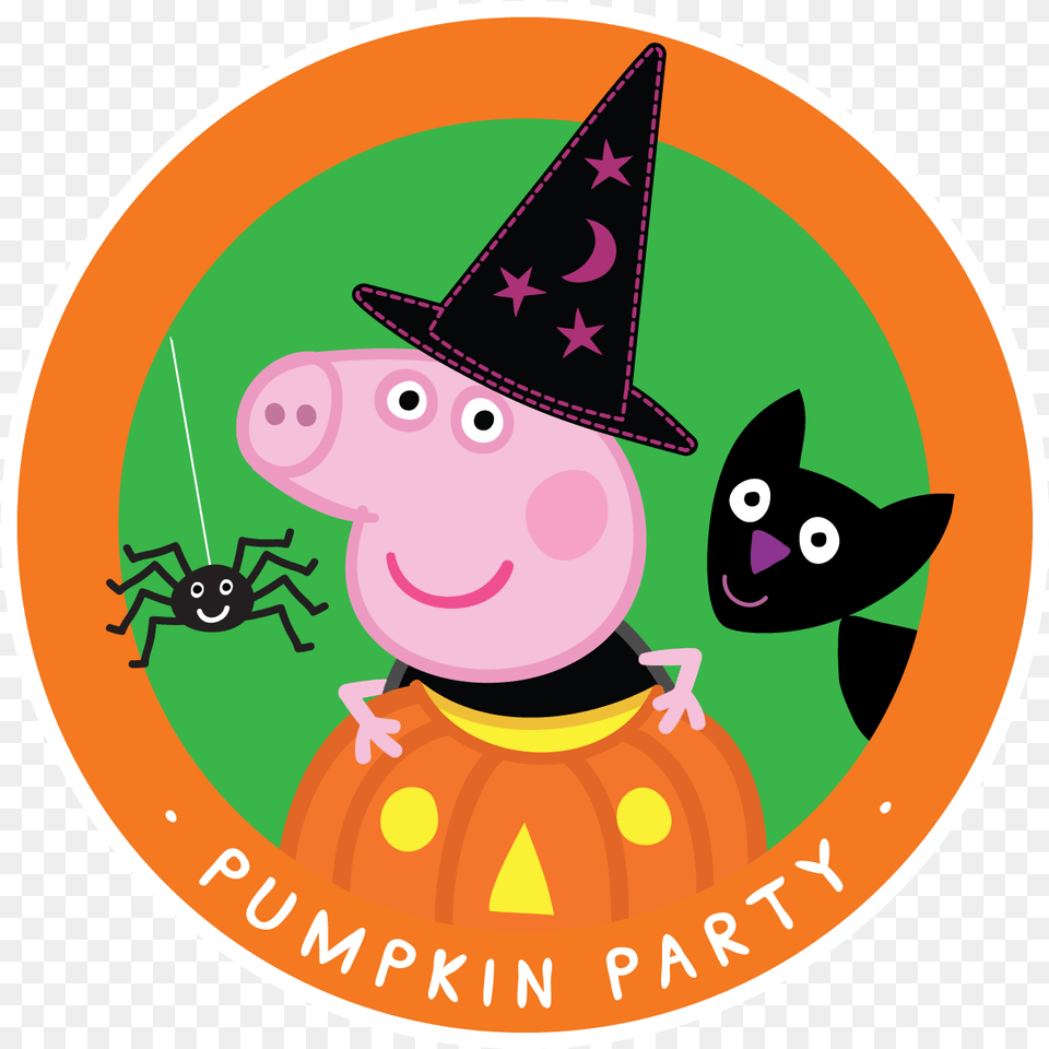 Pig Clipart Halloween Transparent For Peppa Pig En Halloween, Clothing, Hat, Animal, Invertebrate Free Png Download