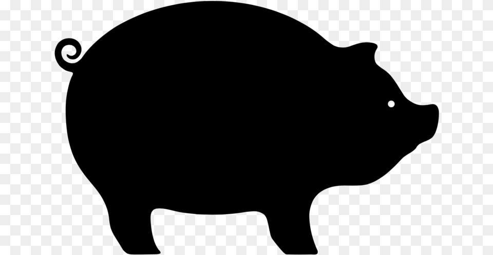 Pig Computer Icons Clip Art Fat Pig Silhouette Vector, Gray Png