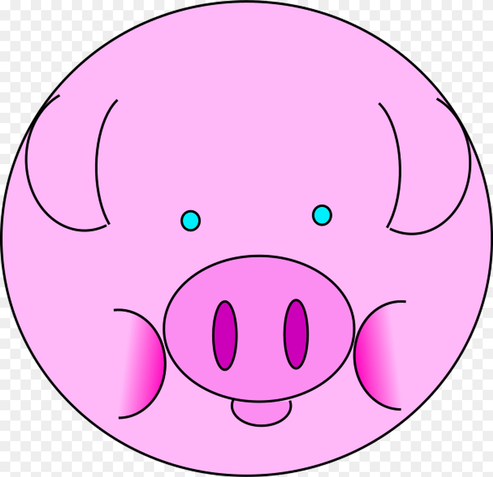 Pig Face Clipart, Purple, Sphere Png Image