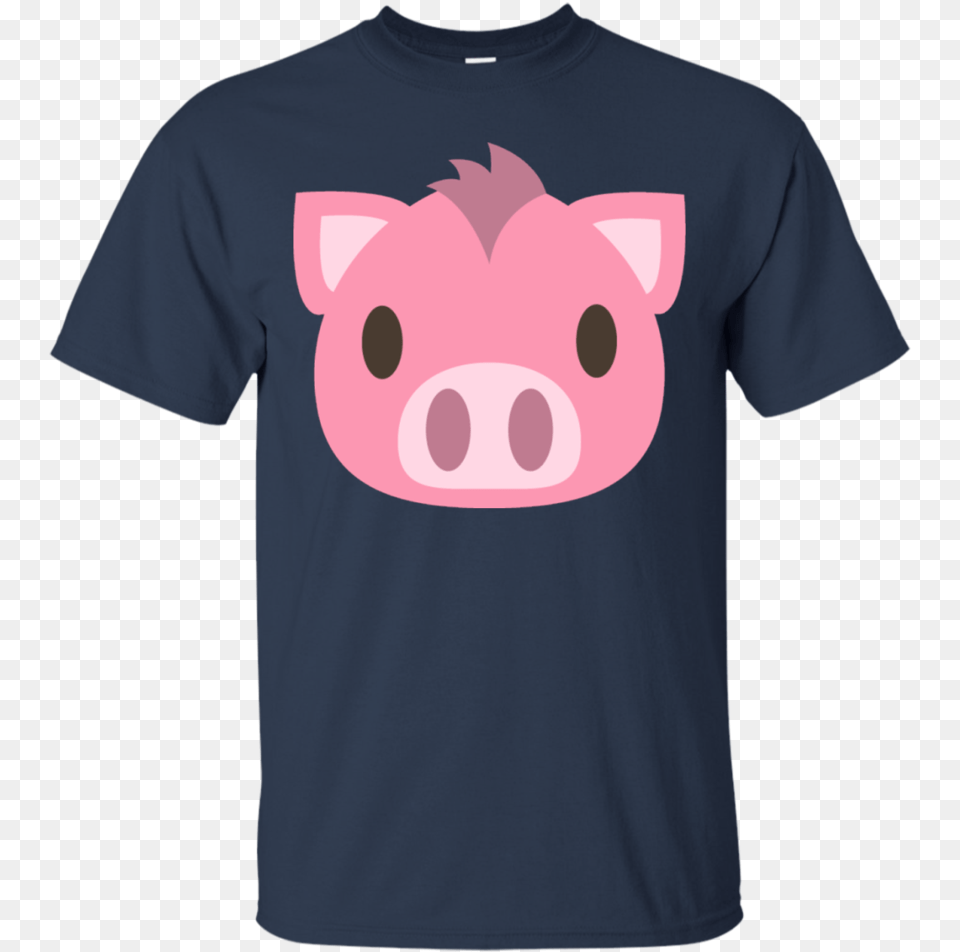 Pig Face Emoji T Shirt Domino Marvel T Shirt, Clothing, T-shirt, Snout Free Transparent Png