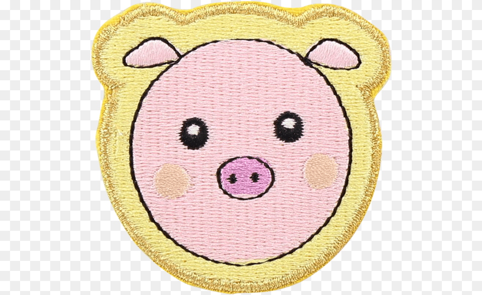 Pig Face Sticker Patch Cartoon, Applique, Home Decor, Pattern, Rug Png Image