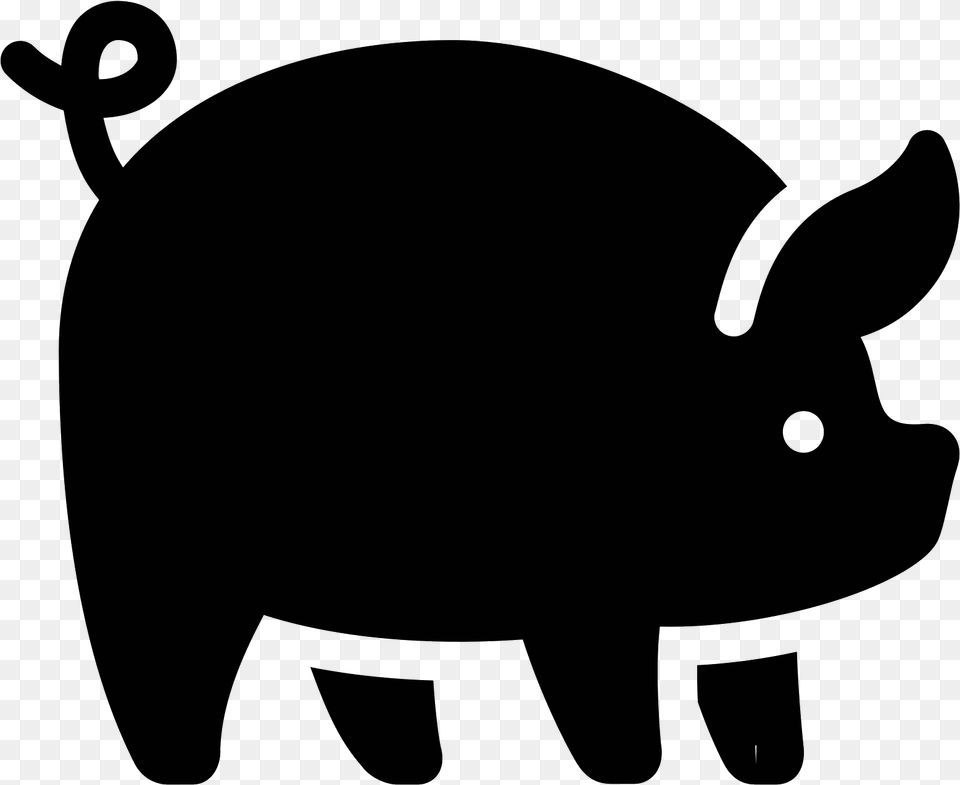 Pig Filled Icon Pig Pink Floyd Icon, Gray Free Png Download