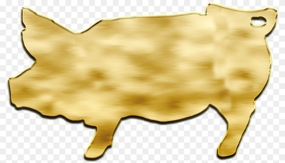 Pig Form Decoration Free Picture Pig Gold Illustration, Smoke Pipe, Animal, Mammal Png Image