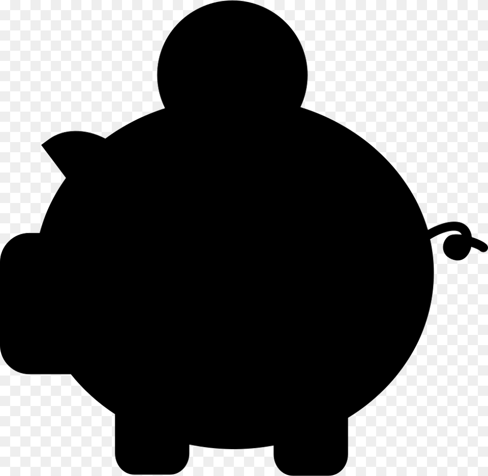 Pig Funds Icon, Silhouette, Animal, Bear, Mammal Png Image