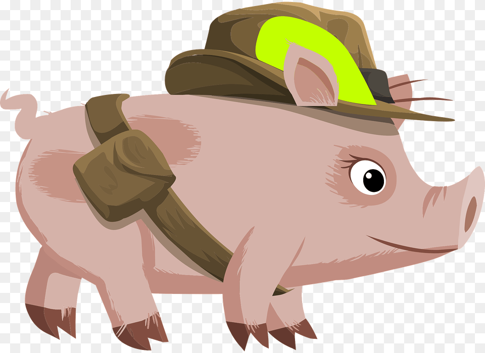 Pig Going Hunting Clipart, Animal, Hog, Mammal, Boar Free Png