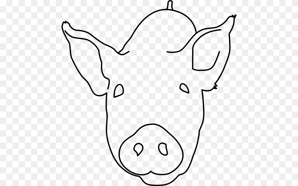 Pig Head Cliparts, Gray Png Image