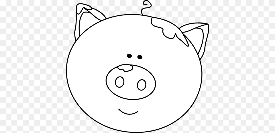 Pig Head Cliparts, Stencil, Piggy Bank, Disk Free Transparent Png