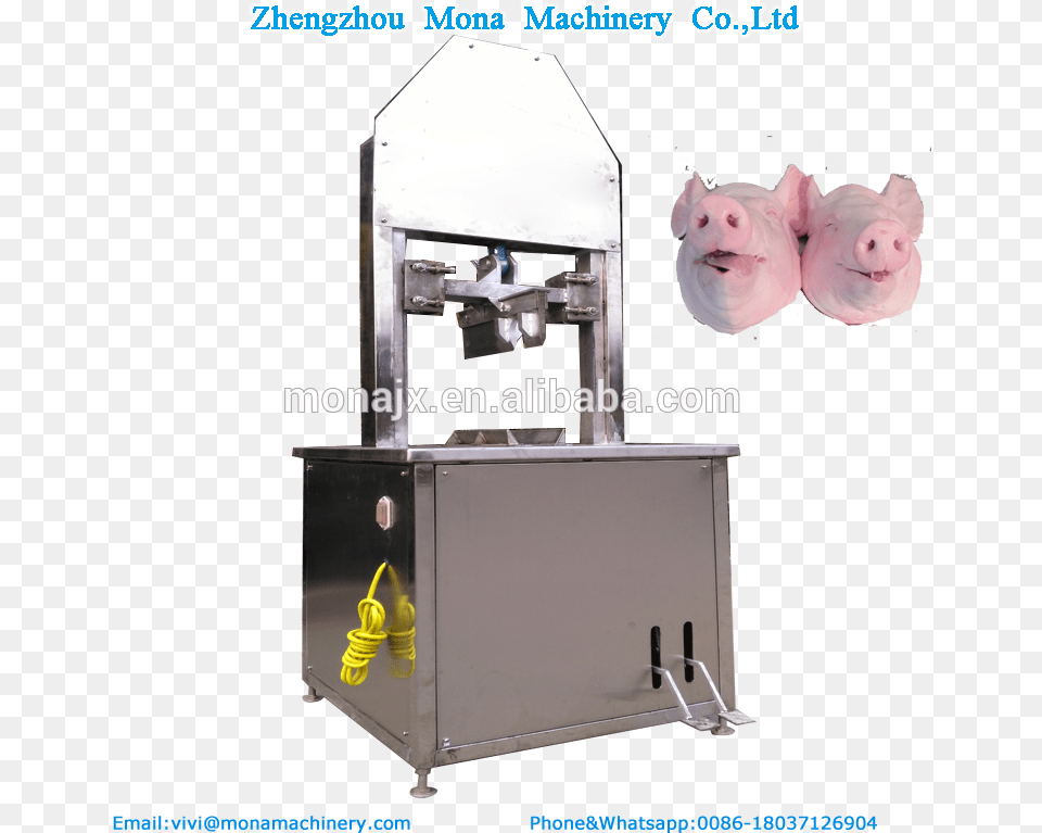 Pig Head Cutting Split Machineelectric Meat Bone Cutter Domestic Pig, Animal, Mammal Free Png