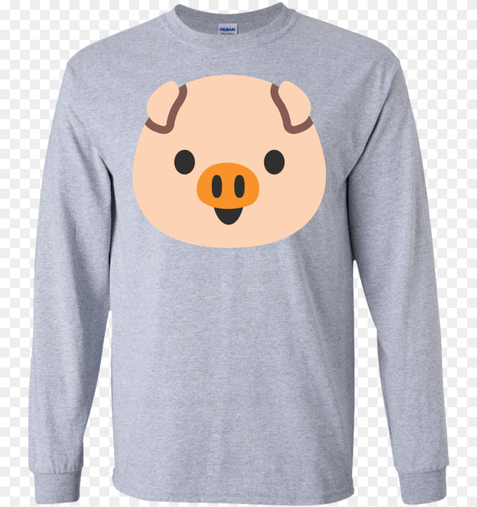 Pig Head Ls Ultra Cotton Tshirt Support Our Troops Pullover, Applique, Clothing, Long Sleeve, Pattern Free Transparent Png