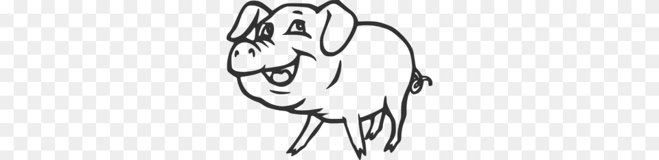 Pig Line Drawing Clip Art, Gray Png Image