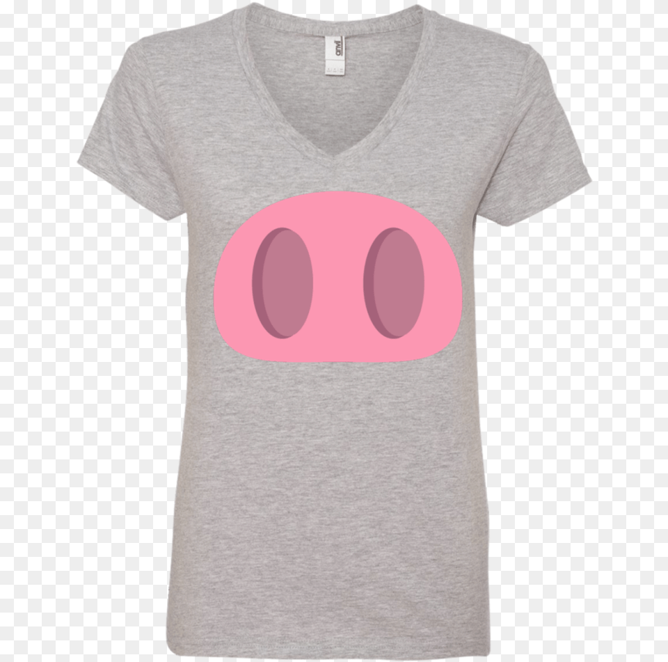 Pig Nose Emoji Ladies T Shirt, Clothing, T-shirt Png