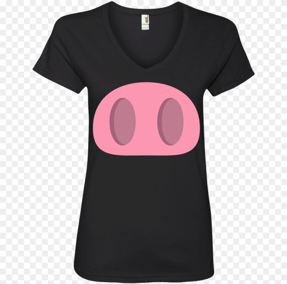 Pig Nose Emoji Short Sleeve, Clothing, Shirt, T-shirt Png Image