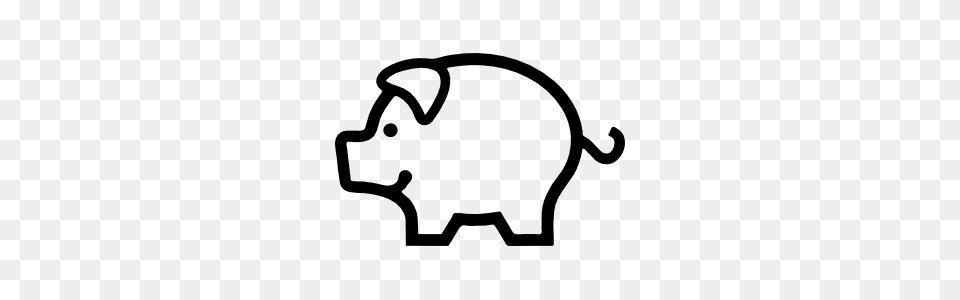 Pig Outline Sticker, Animal, Mammal, Hog, Stencil Free Transparent Png