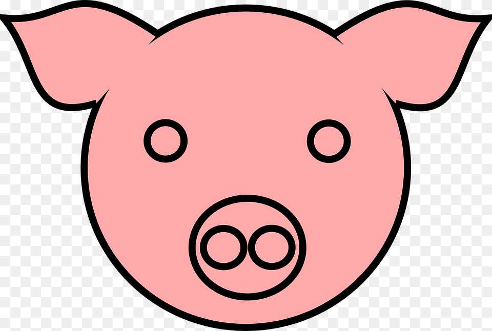 Pig Pink Animal Mammal Farm Animal Agriculture Oreja De Cerdo Dibujo, Piggy Bank Free Png Download