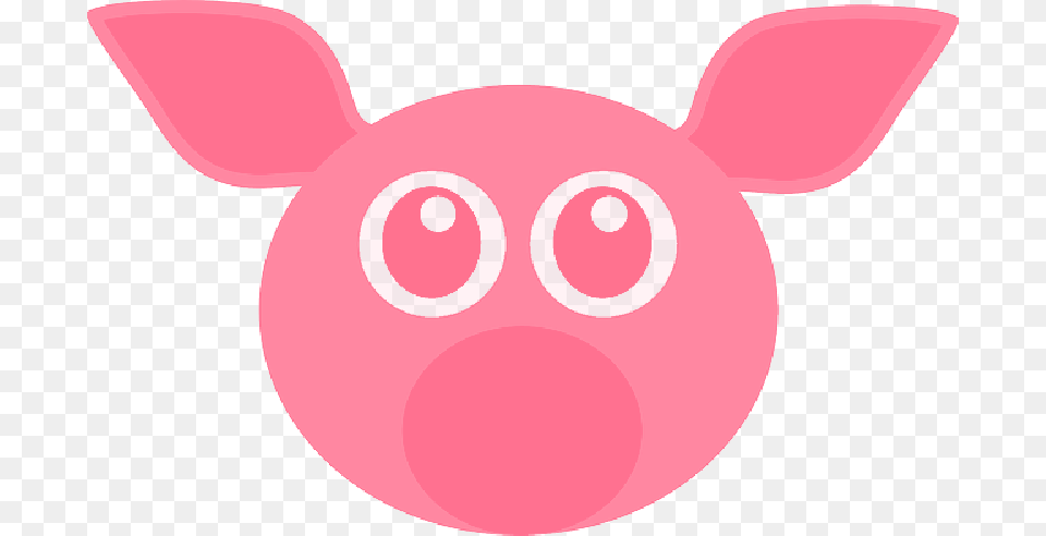 Pig Pink Cute Animal Face Funny Head Mammal, Fish, Sea Life, Shark Free Png Download