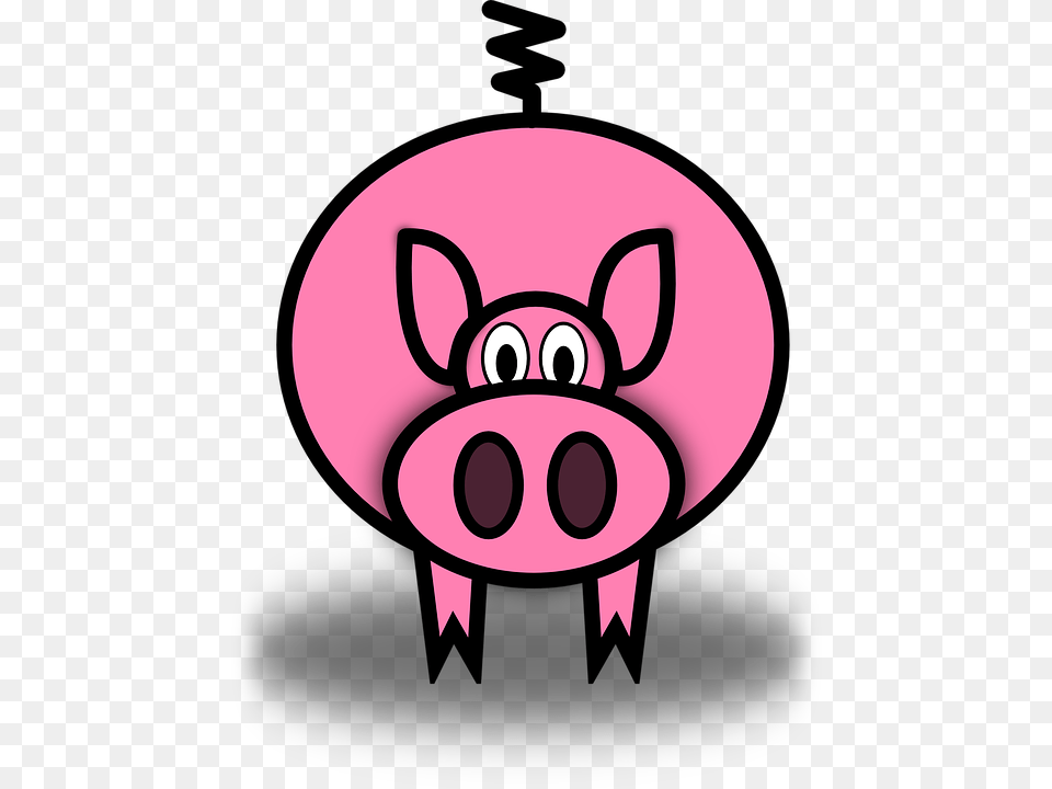 Pig Pink Pork Piglet Farm Animal Piggy Hog Pig Clip Art, Mammal Png
