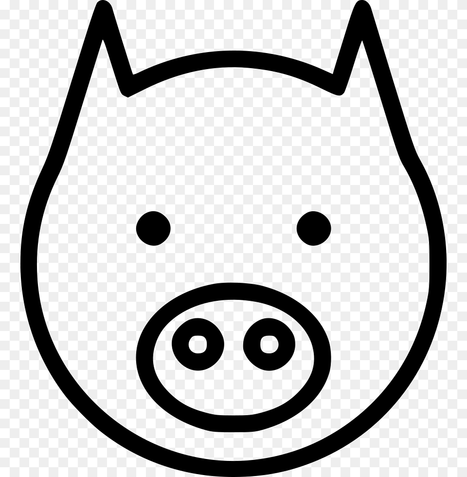 Pig Pork Animal Comments Pig Drawing Face, Stencil, Ammunition, Grenade, Weapon Png