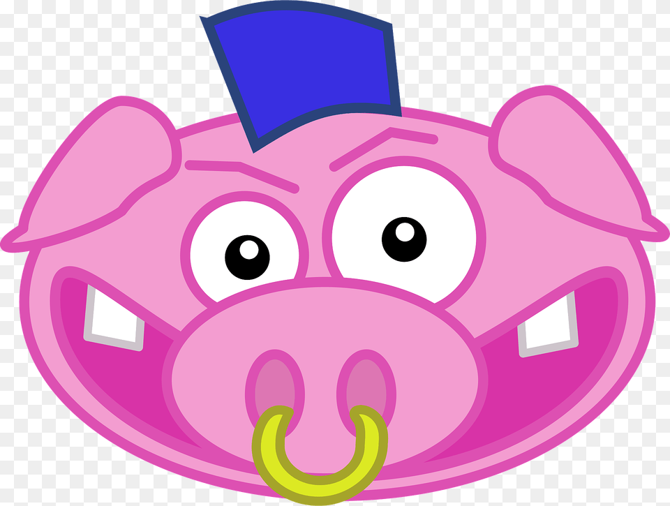 Pig Punk Clipart, Purple, Piggy Bank Free Transparent Png