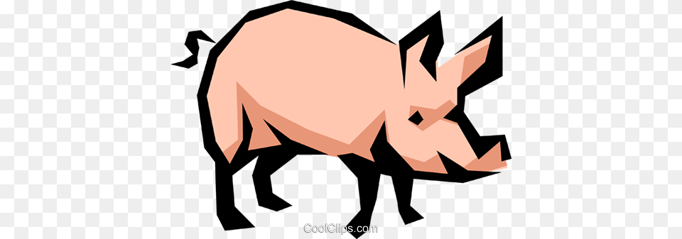 Pig Royalty Vector Clip Art Illustration, Animal, Mammal, Wildlife, Hog Free Png