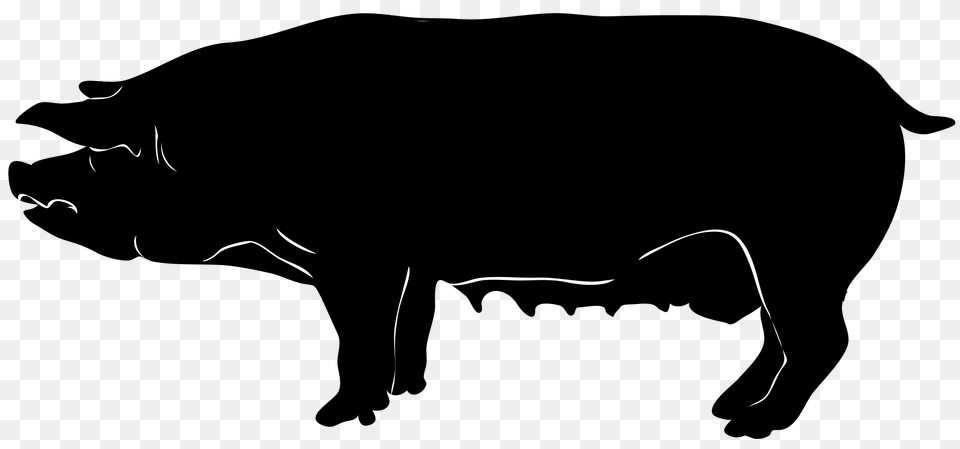 Pig Silhouette, Stencil Png