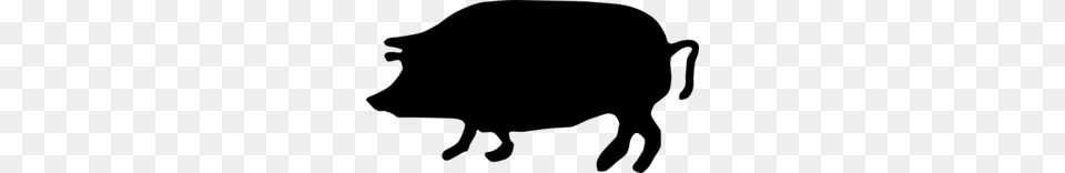 Pig Silhouette Clip Art, Gray Png