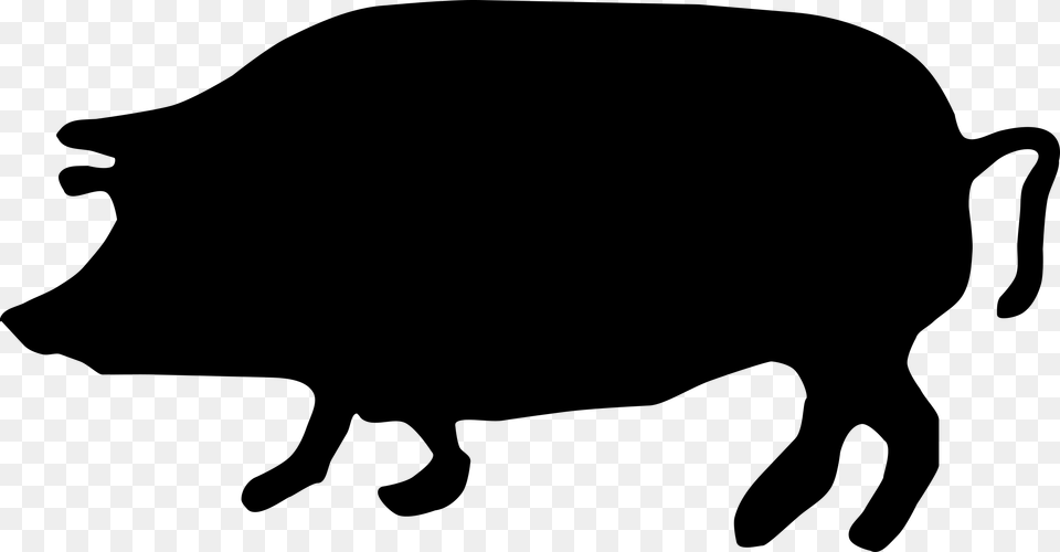 Pig Silhouette Icons, Gray Png