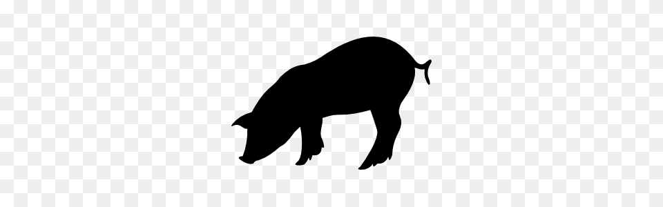 Pig Silhouette Sticker, Animal, Mammal, Boar, Hog Free Png Download